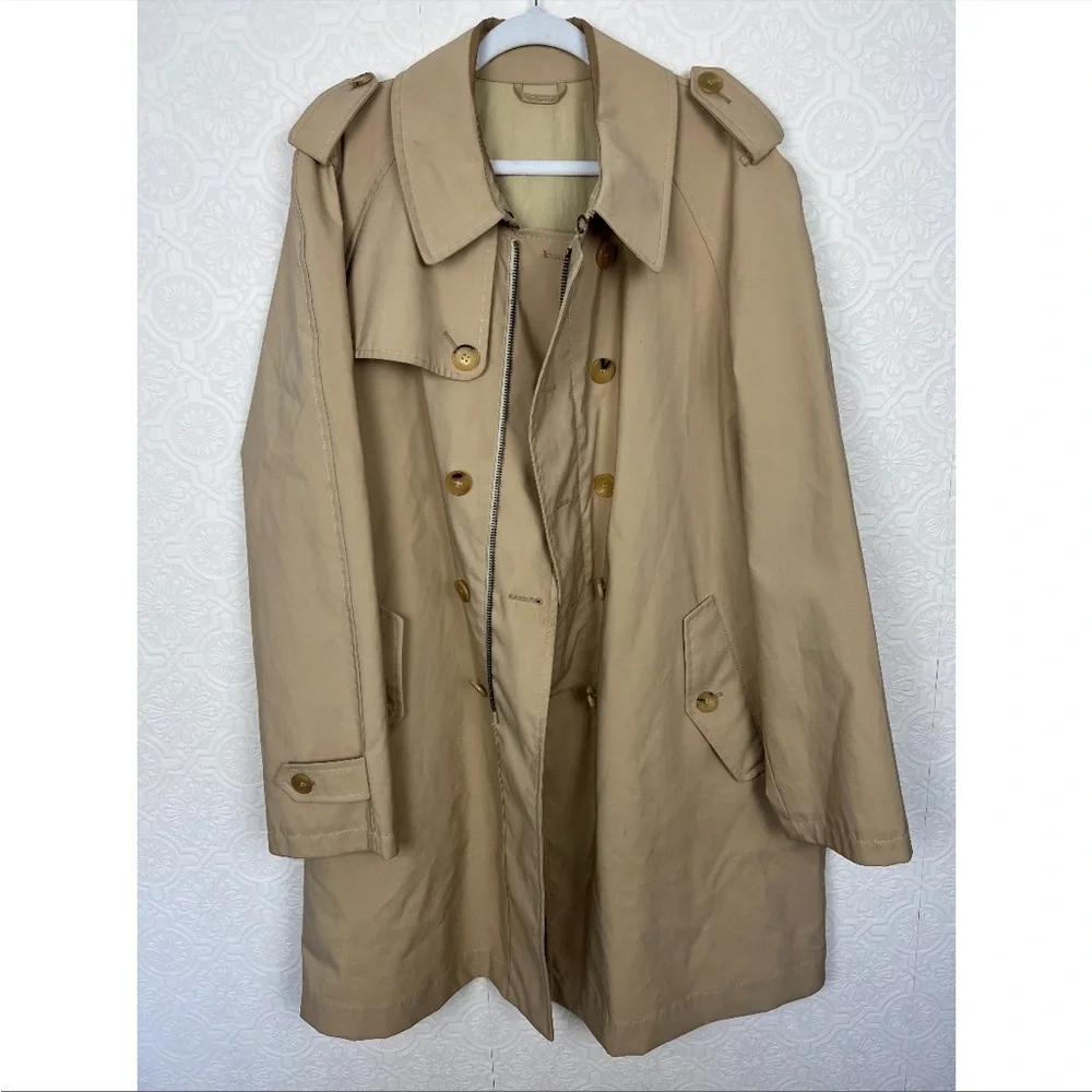 Gucci Mens Trenchcoat Sand Tan Coat Neutrals Flawed‎ Designer Peacoat